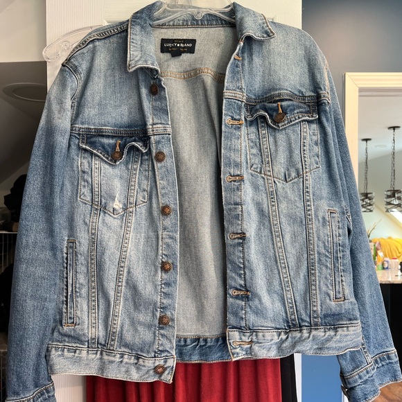 Lucky Brand cropped denim jacket - Picture 1 of 4
